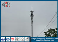 H30m RAL পেইন্টেড ইস্পাত tapered টেলিকমিউনিকেশন টাওয়ার আবহাওয়া প্রতিরোধ
