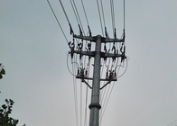 330KV বৈদ্যুতিক ইস্পাত ট্রান্সমিশন লাইন উচ্চ ভোল্টেজ মেরু টাওয়ার খুঁটি শঙ্কুযুক্ত