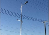 উচ্চ পথের জন্য শঙ্কুযুক্ত বহুভুজ একক আর্ম গ্যালভানাইজড রোড LED লাইট পোল